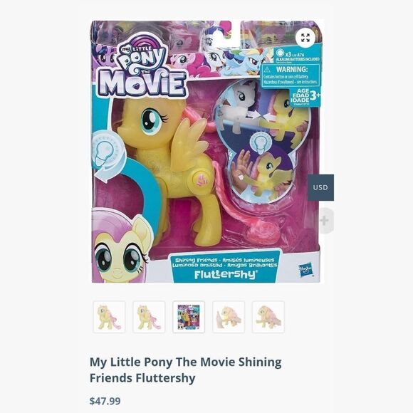 My Little Pony The Movie Fluttershy Shining Friends Light Up Figure - Picture 7 of 7